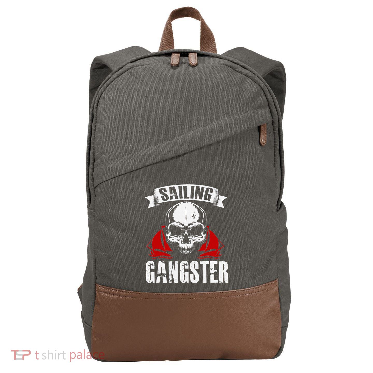 Sailing Funny Sailing Gangster Quote Sailor Sailboat Cotton Canvas Backpack