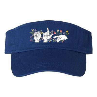 Slp Flower Speech Language Therapist Gift Valucap Bio-Washed Visor