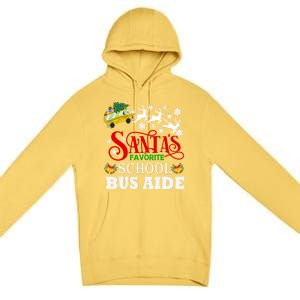 SantaS Favorite School Bus Aide Christmas Pajama Cool Gift Premium Pullover Hoodie