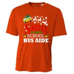 SantaS Favorite School Bus Aide Christmas Pajama Cool Gift Cooling Performance Crew T-Shirt