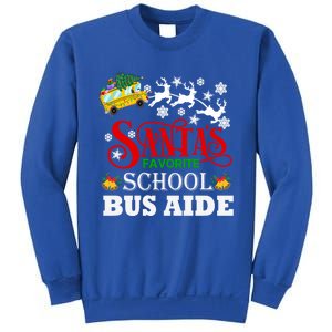 SantaS Favorite School Bus Aide Christmas Pajama Cool Gift Sweatshirt