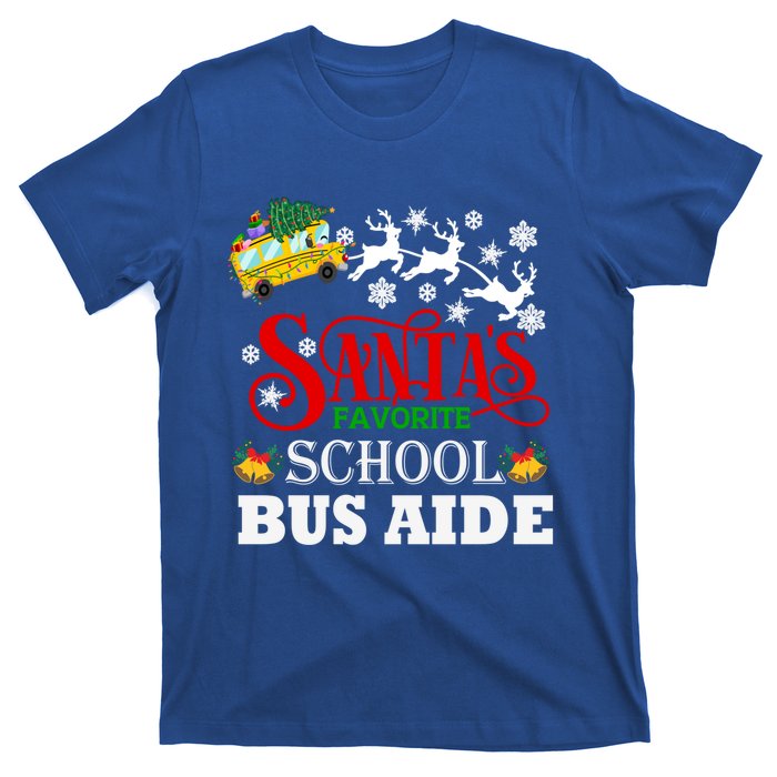 SantaS Favorite School Bus Aide Christmas Pajama Cool Gift T-Shirt