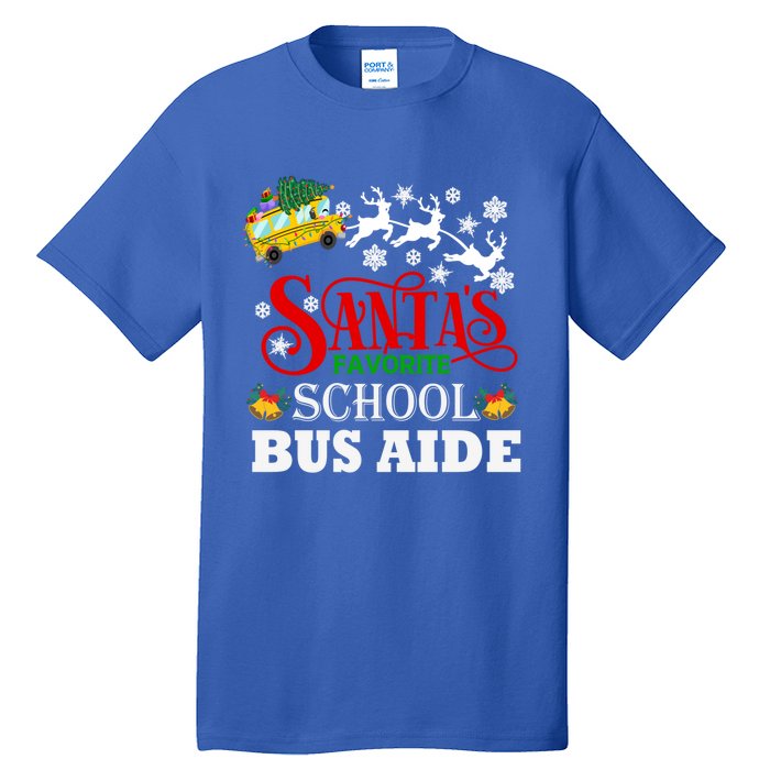 SantaS Favorite School Bus Aide Christmas Pajama Cool Gift Tall T-Shirt