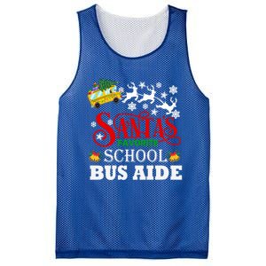 SantaS Favorite School Bus Aide Christmas Pajama Cool Gift Mesh Reversible Basketball Jersey Tank