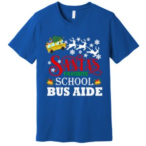 SantaS Favorite School Bus Aide Christmas Pajama Cool Gift Premium T-Shirt