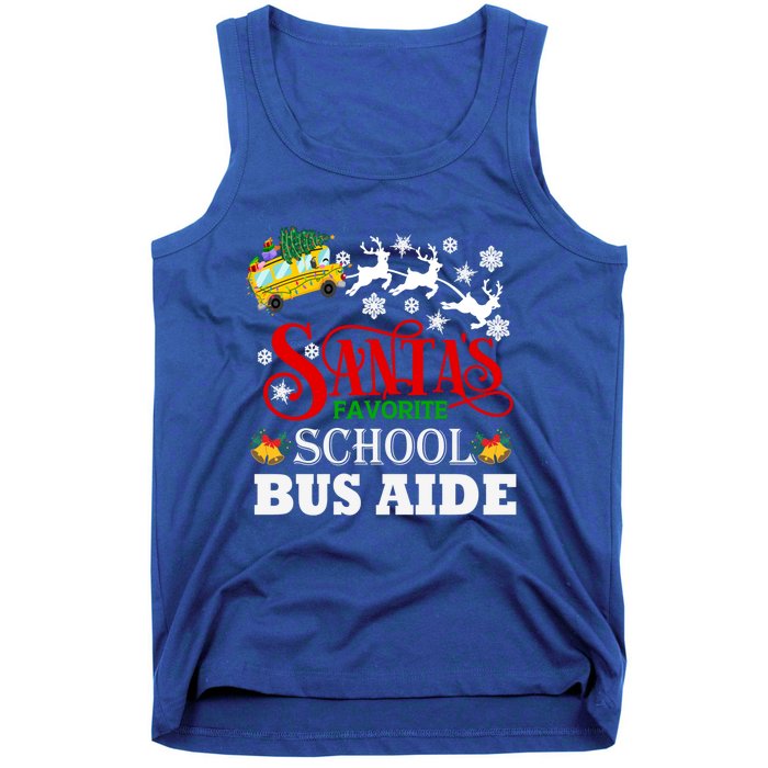 SantaS Favorite School Bus Aide Christmas Pajama Cool Gift Tank Top