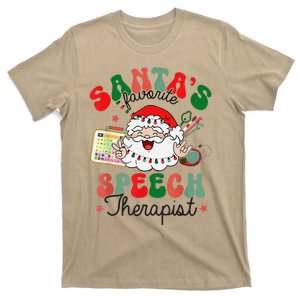 SantaS Favorite Speech Therapist Christmas Therapy T-Shirt