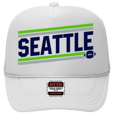 Seattle Football High Crown Mesh Back Trucker Hat