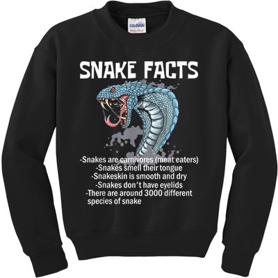 Snake Facts Snake Owner Reptile Zoologist Herpetologist Kids Sweatshirt