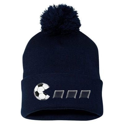 Soccer For Soccer Goals Soccer Pom Pom 12in Knit Beanie