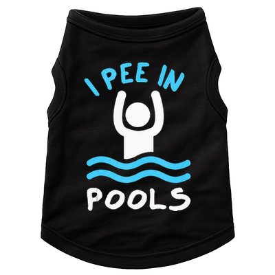 Swimmer Funny Swimming I Pee In Pools Doggie Tank