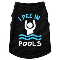 Swimmer Funny Swimming I Pee In Pools Doggie Tank