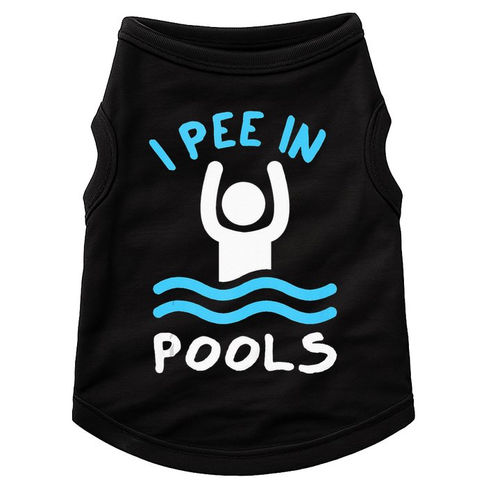 Swimmer Funny Swimming I Pee In Pools Doggie Tank