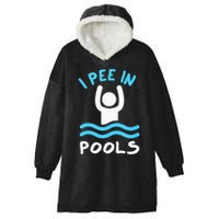 Swimmer Funny Swimming I Pee In Pools Hooded Wearable Blanket