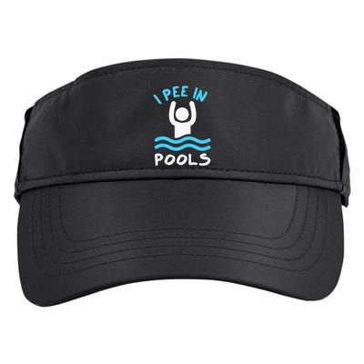 Swimmer Funny Swimming I Pee In Pools Adult Drive Performance Visor