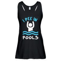 Swimmer Funny Swimming I Pee In Pools Ladies Essential Flowy Tank