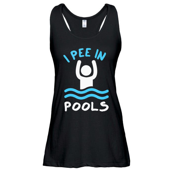 Swimmer Funny Swimming I Pee In Pools Ladies Essential Flowy Tank