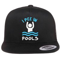 Swimmer Funny Swimming I Pee In Pools Flatbill Hat