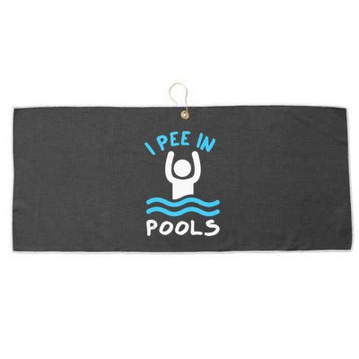 Swimmer Funny Swimming I Pee In Pools Large Microfiber Waffle Golf Towel