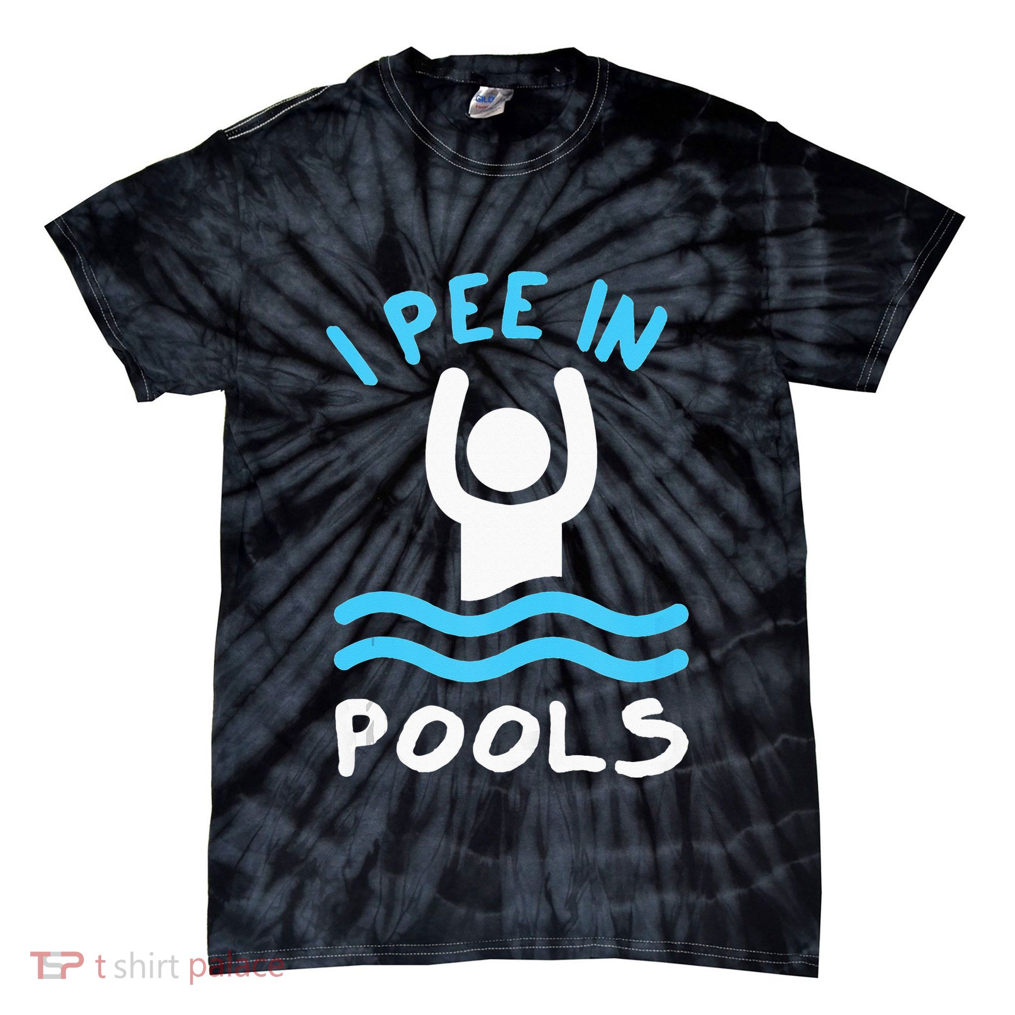 Swimmer Funny Swimming I Pee In Pools Tie-Dye T-Shirt