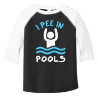 Swimmer Funny Swimming I Pee In Pools Toddler Fine Jersey T-Shirt