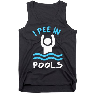 Swimmer Funny Swimming I Pee In Pools Tank Top