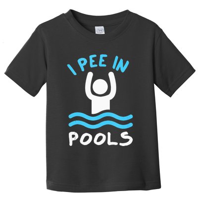 Swimmer Funny Swimming I Pee In Pools Toddler T-Shirt
