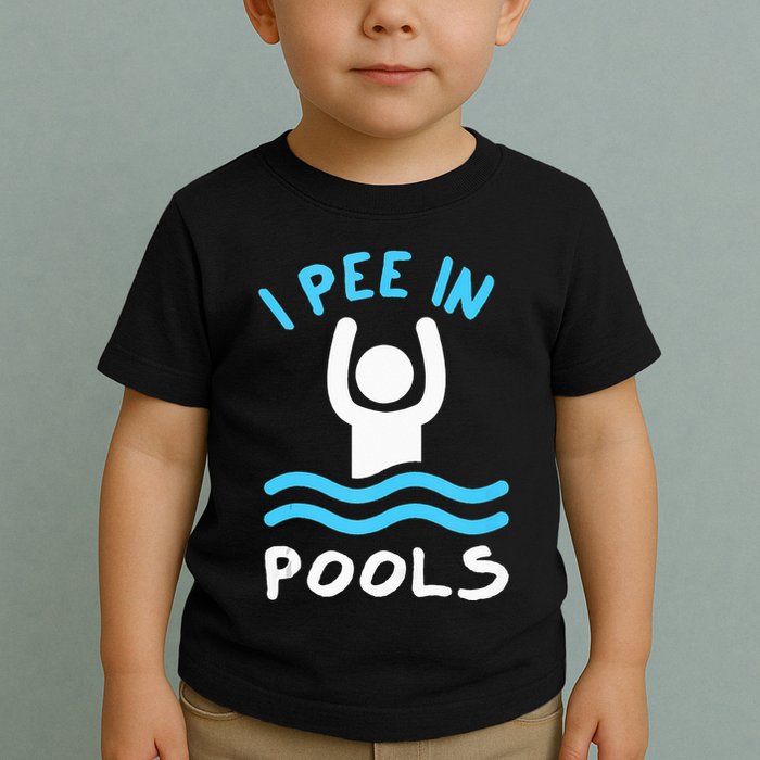 Swimmer Funny Swimming I Pee In Pools Toddler T-Shirt