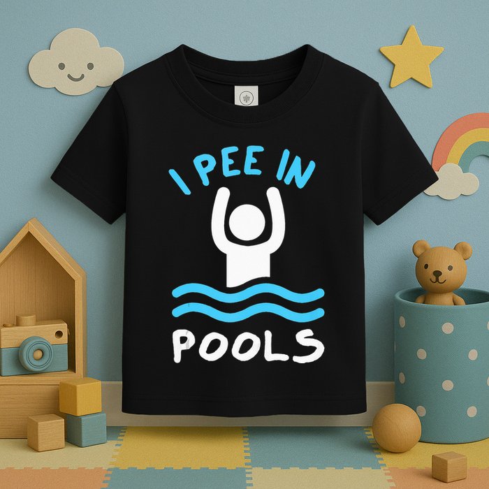 Swimmer Funny Swimming I Pee In Pools Toddler T-Shirt