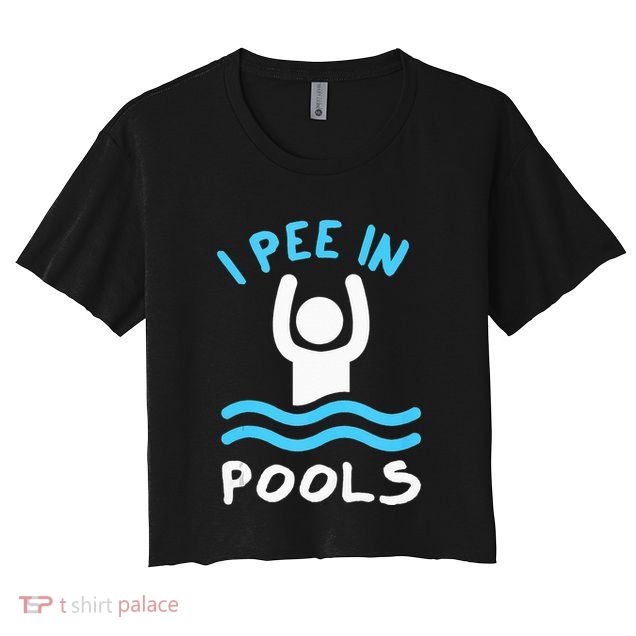 Swimmer Funny Swimming I Pee In Pools Crop Top