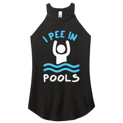 Swimmer Funny Swimming I Pee In Pools Women's Perfect Tri Rocker Tank