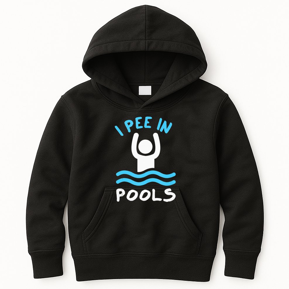 Swimmer Funny Swimming I Pee In Pools Kids Hoodie