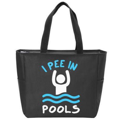 Swimmer Funny Swimming I Pee In Pools Zip Tote Bag