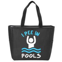 Swimmer Funny Swimming I Pee In Pools Zip Tote Bag