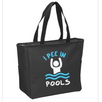 Swimmer Funny Swimming I Pee In Pools Zip Tote Bag
