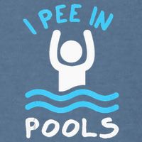 Swimmer Funny Swimming I Pee In Pools Garment-Dyed Sweatshirt