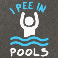 Swimmer Funny Swimming I Pee In Pools Cotton Canvas Backpack