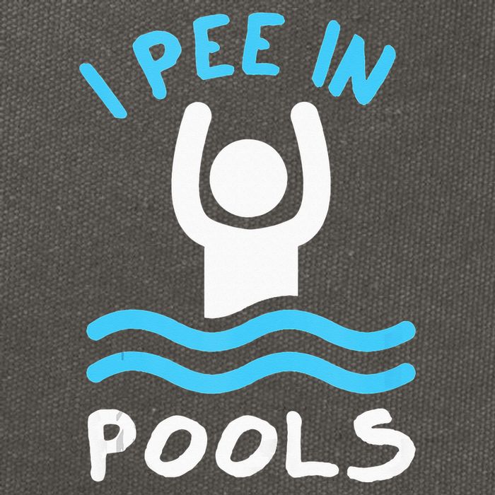 Swimmer Funny Swimming I Pee In Pools Cotton Canvas Backpack