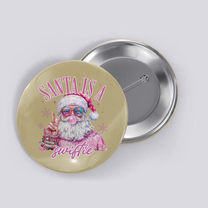 SantaS Favorite Swifty Merry Christmas Groovy Xmas Lights Button