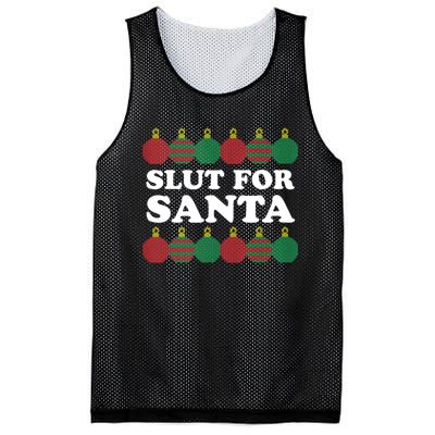 Slut For Santa Funny Christmas Mesh Reversible Basketball Jersey Tank