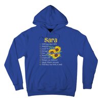 Sara Facts Sunflower Gift Sara First Name Gift Hoodie