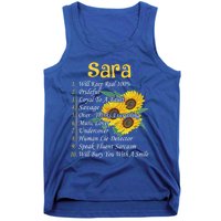 Sara Facts Sunflower Gift Sara First Name Gift Tank Top