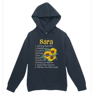 Sara Facts Sunflower Gift Sara First Name Gift Urban Pullover Hoodie