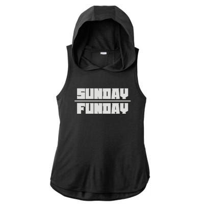 Sunday Funday Ladies PosiCharge Tri-Blend Wicking Draft Hoodie Tank