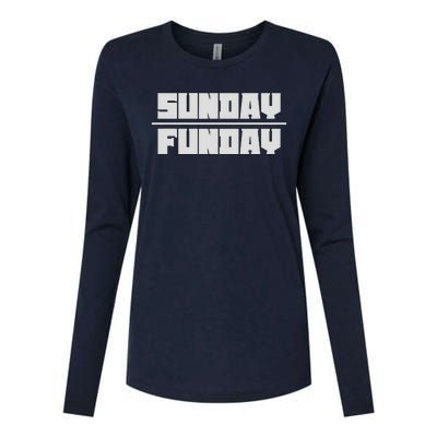 Sunday Funday Womens Cotton Relaxed Long Sleeve T-Shirt