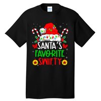 SantaS Favorite Swifty Merry Christmas Groovy Xmas Lights Tall T-Shirt