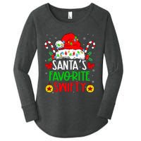 SantaS Favorite Swifty Merry Christmas Groovy Xmas Lights Women's Perfect Tri Tunic Long Sleeve Shirt