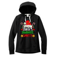 SantaS Favorite Swifty Merry Christmas Groovy Xmas Lights Women's Fleece Hoodie