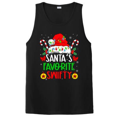 SantaS Favorite Swifty Merry Christmas Groovy Xmas Lights PosiCharge Competitor Tank