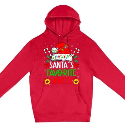 SantaS Favorite Swifty Merry Christmas Groovy Xmas Lights Premium Pullover Hoodie